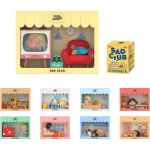 imagePOP MART Crybaby Sad Club Series Scene Sets Blind Box Figures Random Design Mystery Toys for Modern Home Decorations Indoor Collectible Toy Set for Desk Accessories Single Box