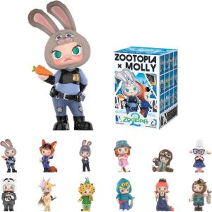 imagePOP MART Molly  Zootopia CoBranded Series Blind Box Figures Collectible Toys Home Decorations Holiday Birthday Gifts for Girls and Boys Single BoxSingle Box