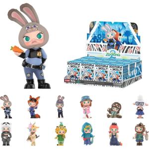 imagePOP MART Molly  Zootopia CoBranded Series Blind Box Figures Collectible Toys Home Decorations Holiday Birthday Gifts for Girls and Boys Single BoxWhole Set