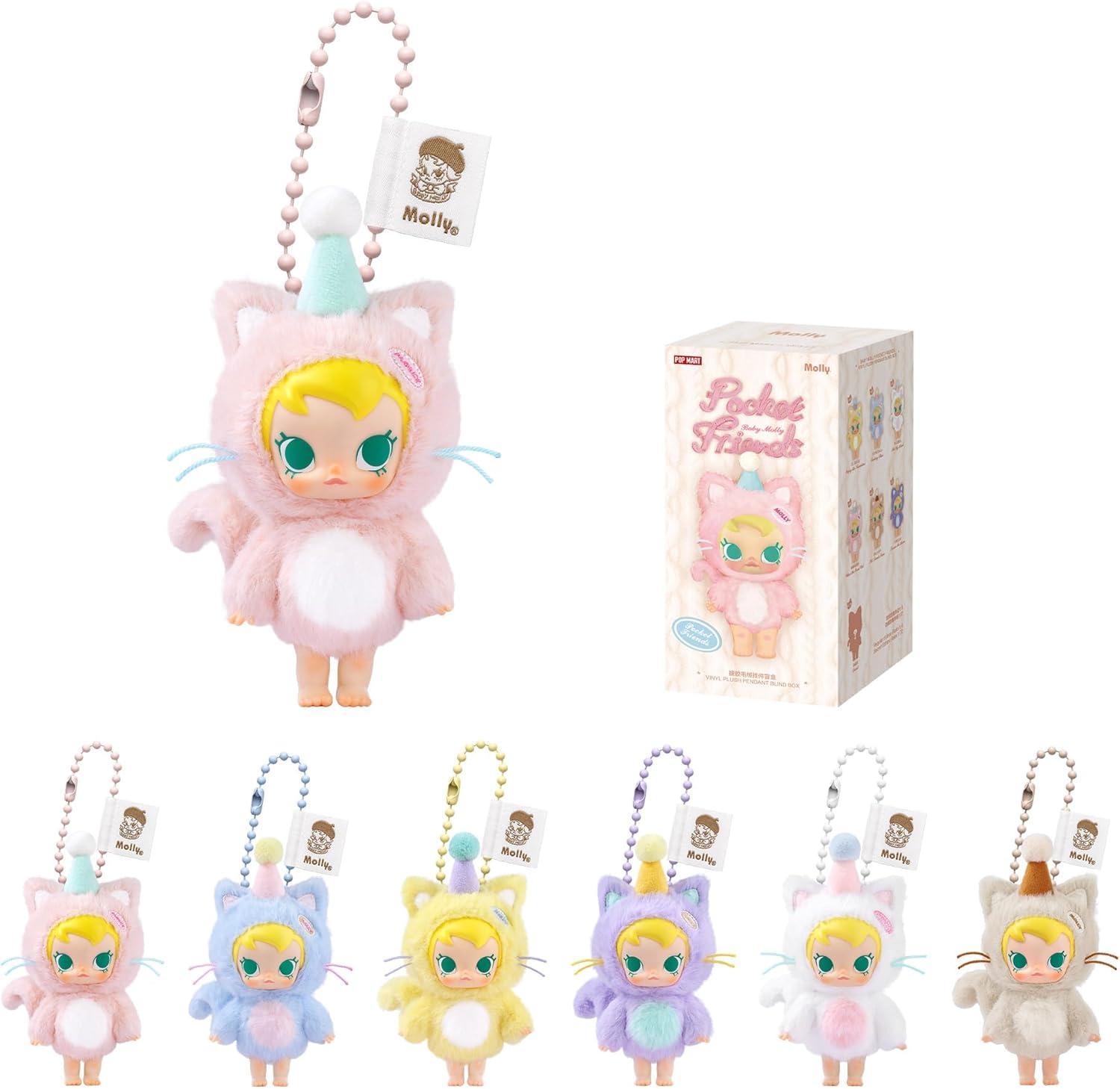 imagePOP MART Baby Molly Pocket Friends SeriesVinyl Plush Pendant Blind Box Figures Random Design Action Figures Collectible Toys Home Decorations Single BoxBaby Molly Pocket Friends