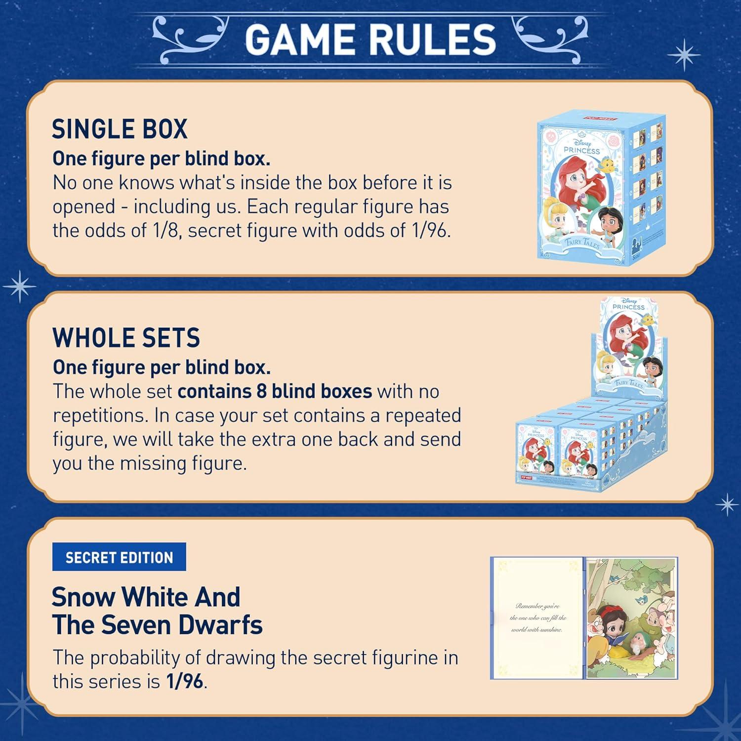 imagePOP MART Disney Princess Fairy Tale Series Scene Figures Blind Box Figures Random Design Action Figures Collectible Toys Home Decorations Single BoxDisney Princess