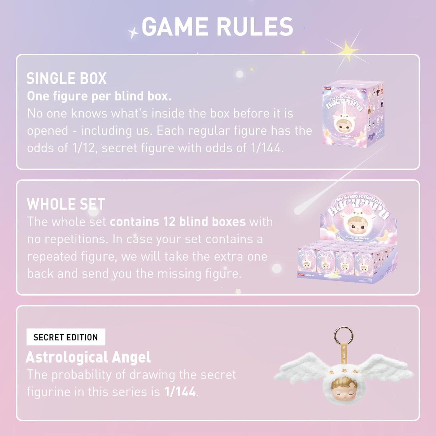 imagePOP MART HACIPUPU The Constellation SeriesVinyl Plush Blind Box HACIPUPU Blind Box Figures 12PCs Random Design Action Figures Collectible Toys Home Decorations Holiday Birthday Gifts Whole BoxHacipupu the Constellation Seriesvinyl Plush Blind Box