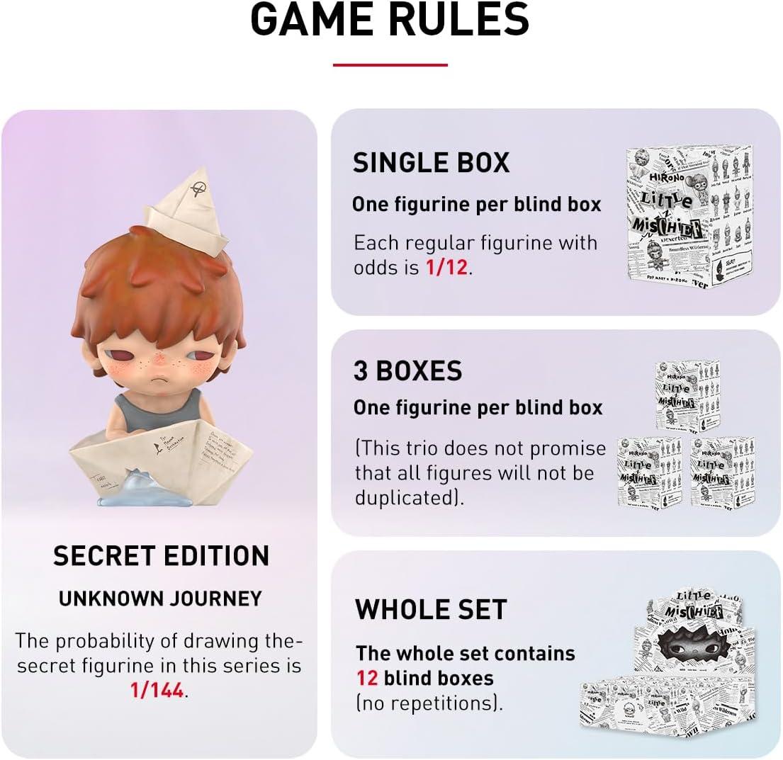 imagePOP MART HIRONO Little Mischief Series 12PCs Hirono Blind Box Figures Random Design Action Figures Collectible Toys Home Decorations Holiday Birthday Gifts for Girls and Boys Whole SetLittle Mischief