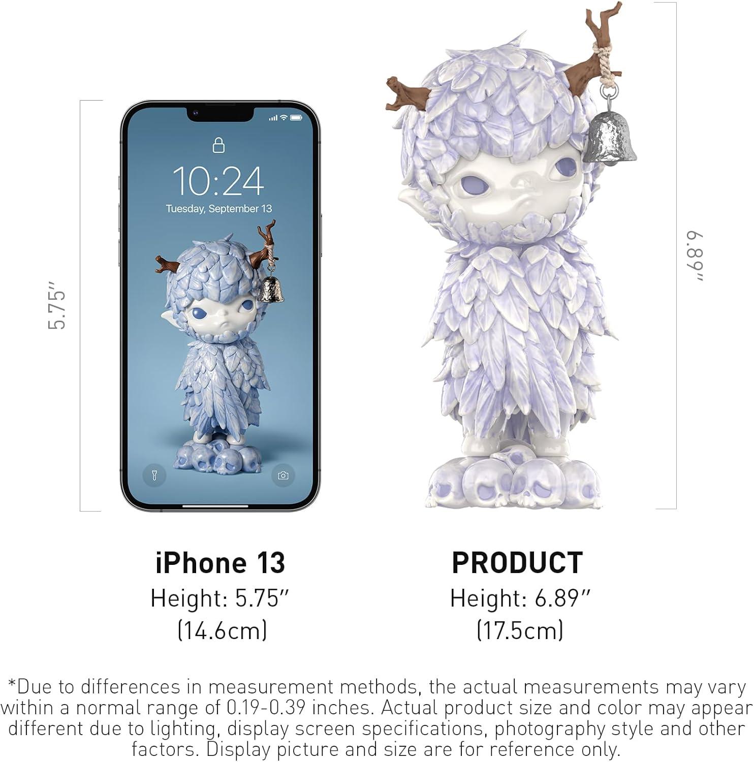 imagePOP MART Hirono Ceramic Feather Figurine Toys for Modern Home Decor Collectible Toy Set for Desk Accessories 1PC