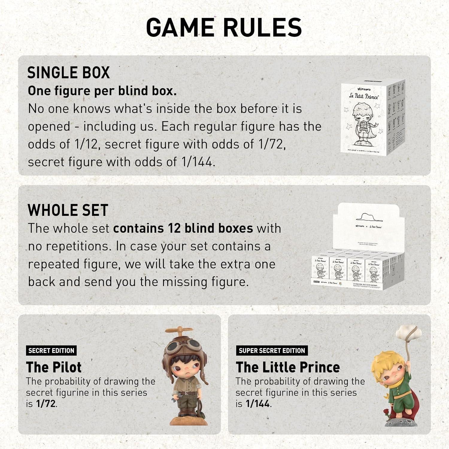 imagePOP MART HironoLe Petit Prince Series Figures Blind Box Figures Random Design Action Figures Collectible Toys Home Decorations Holiday Birthday Gifts Single BoxHironole Petit Prince Series Figures