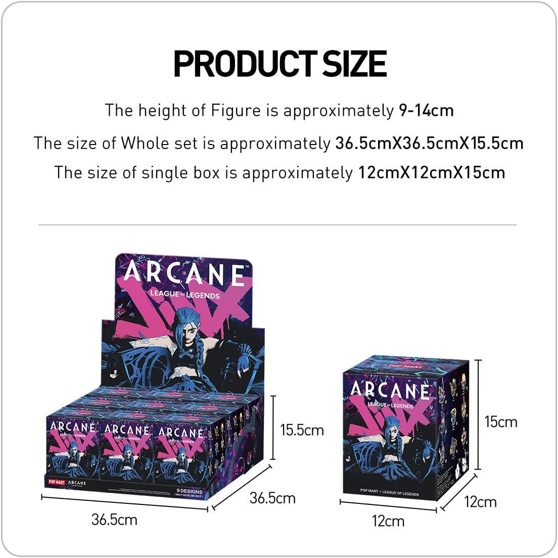 imagePOP MART League of Legends Arcane Series Figures Blind Box Figures Random Design Action Figures Collectible Toys Home Decorations Holiday Birthday Gifts for Girls and Boys Single BoxLeague of Legends Arcane