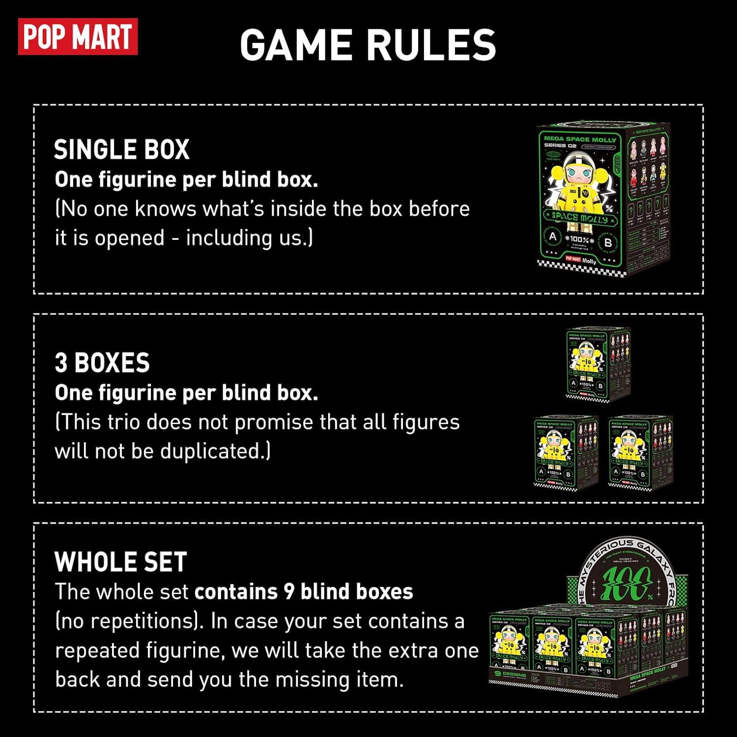 imagePOP MART MEGA Space Molly 100 2B Blind Box Figures Random Design Box Toys for Modern Home Decor Collectible Toy Set for Desk Accessories 1PCMega Space Molly 100 2b