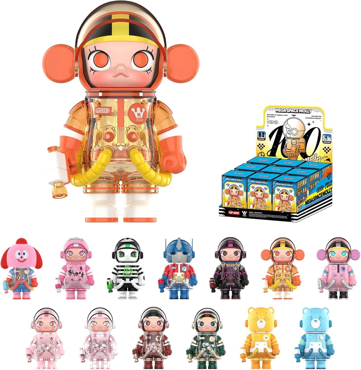 imagePOP MART MEGA Space Molly 100 Series4 Blind Box Figures Random Design Action Figures Collectible Toys Home Decorations Holiday Birthday Gifts for Girls and Boys Single BoxMega Space Molly 100 Series4