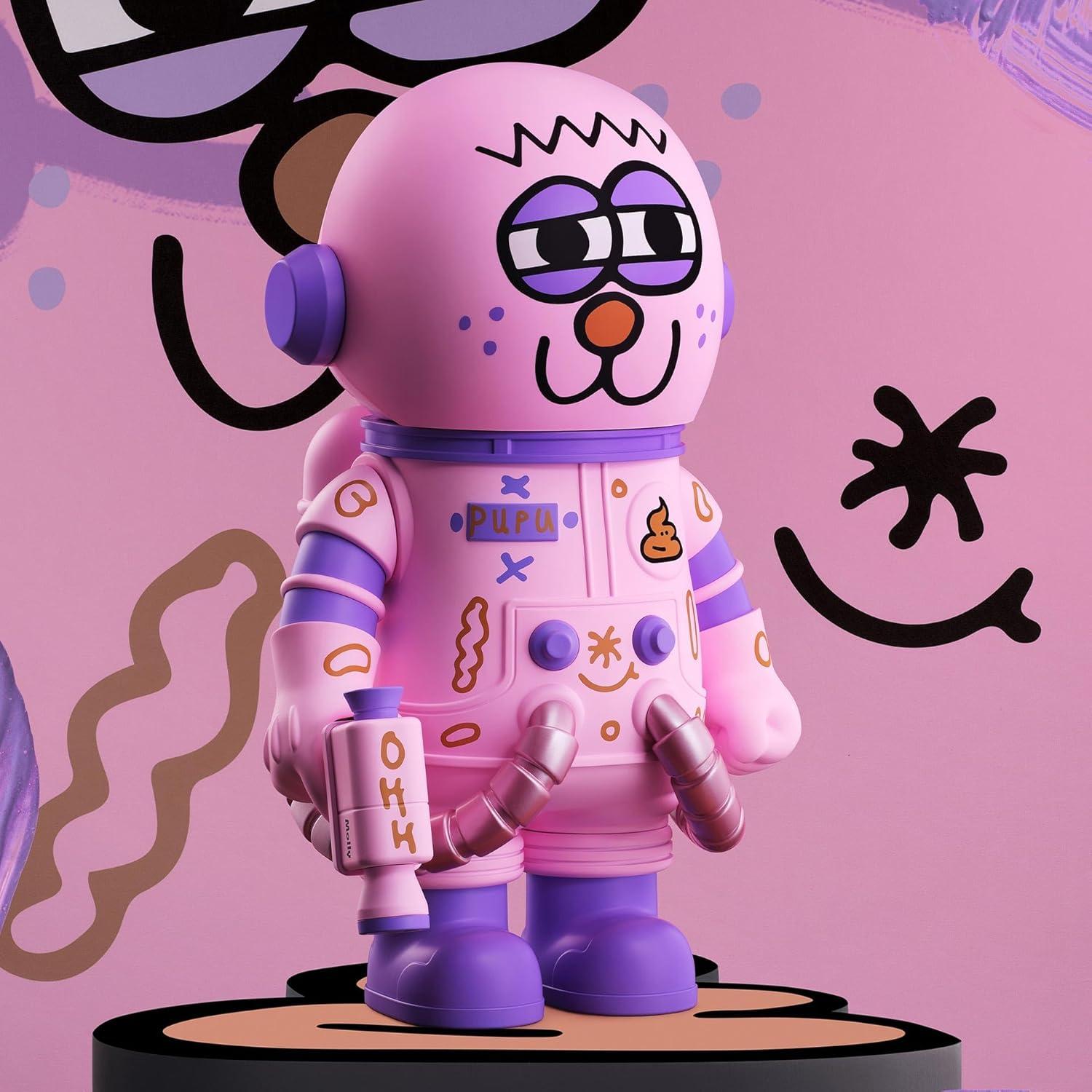 imagePOP MART MEGA Space Molly 400 Jon BURGERMAN Space Cadets Series 1161 Inch Height Random Design Toys for Modern Home Dcor Collectible Art Toy 1PC