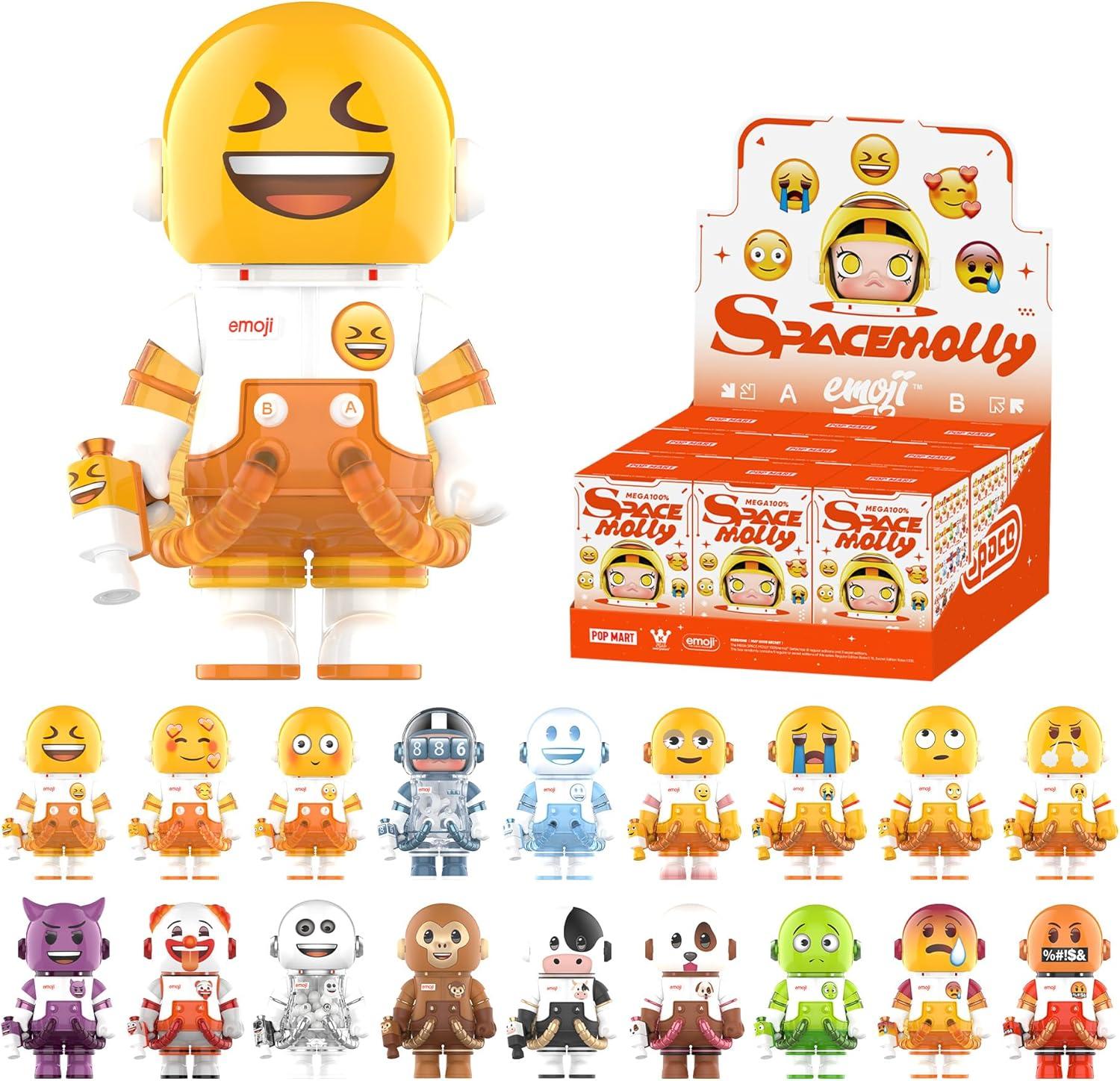 imagePOP MART Mega Space Molly 100  Emoji Series Molly Blind Box Figures Random Design Action Figures Collectible Toys Home Decorations Holiday Birthday Gifts for Girls and Boys Whole SetMega Space Molly 100  Emoji Series