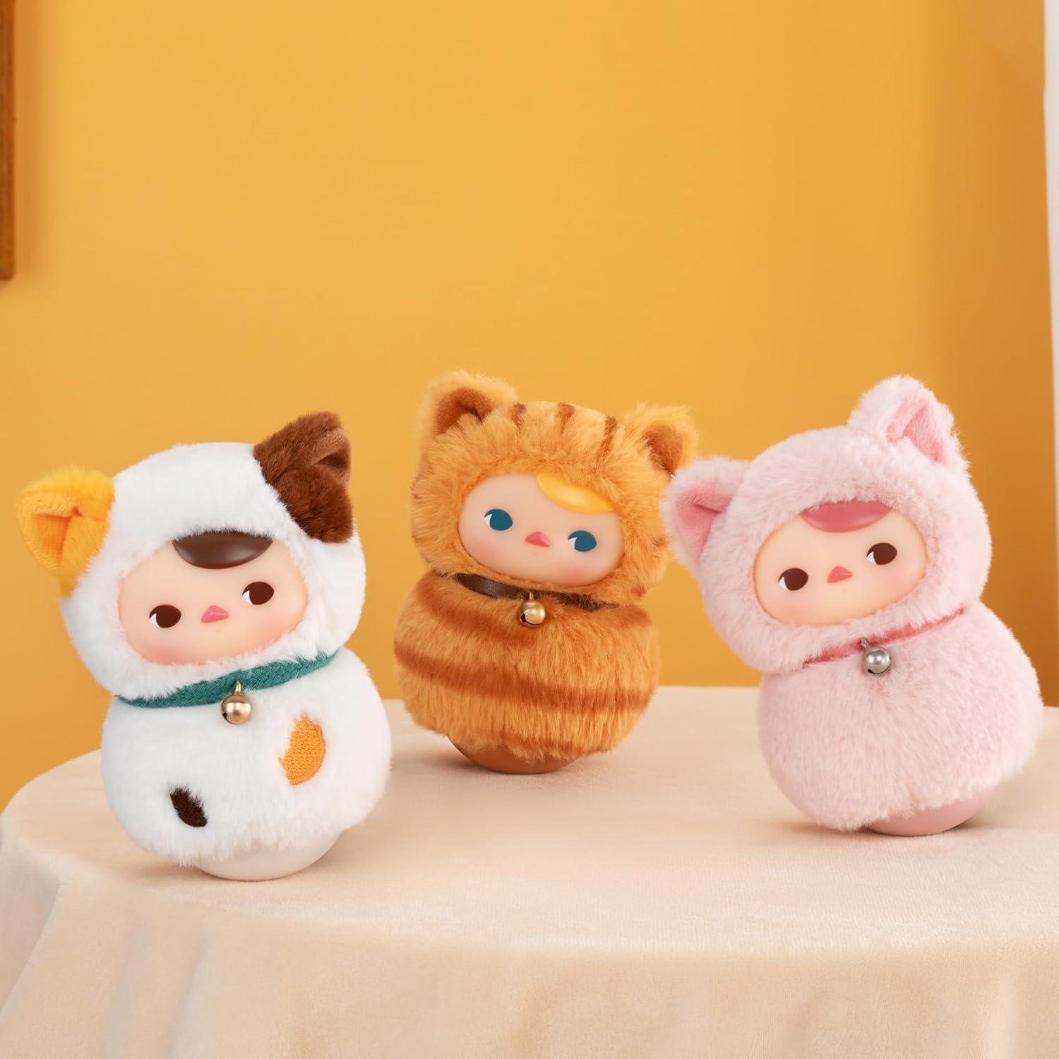 imagePOP MART PUCKY RolyPoly Kitty SeriesVinyl Plush Blind Box PUCKY Blind Box Figures Random Design Action Figures Collectible Toys Home Decorations Holiday Birthday GiftsSingle BoxPucky Rolypoly Kitty Seriesvinyl Plush