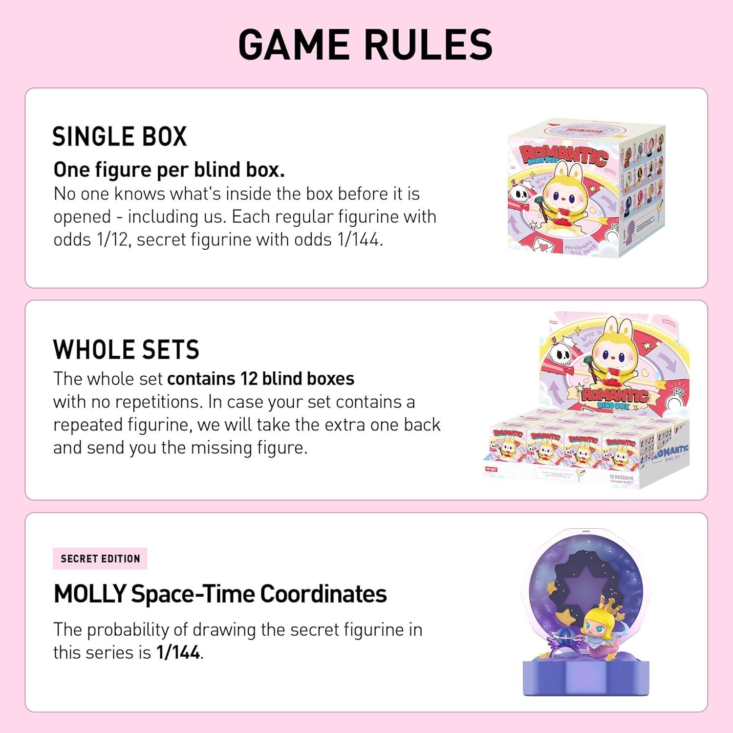 imagePOP MART Romantic Ring Box Series 4 Scene Sets Blind Box Figures Collectible Toys Home Decorations Holiday Birthday Gifts for Girls and Boys Whole SetRomantic Ring Box Series 4 Scene Sets