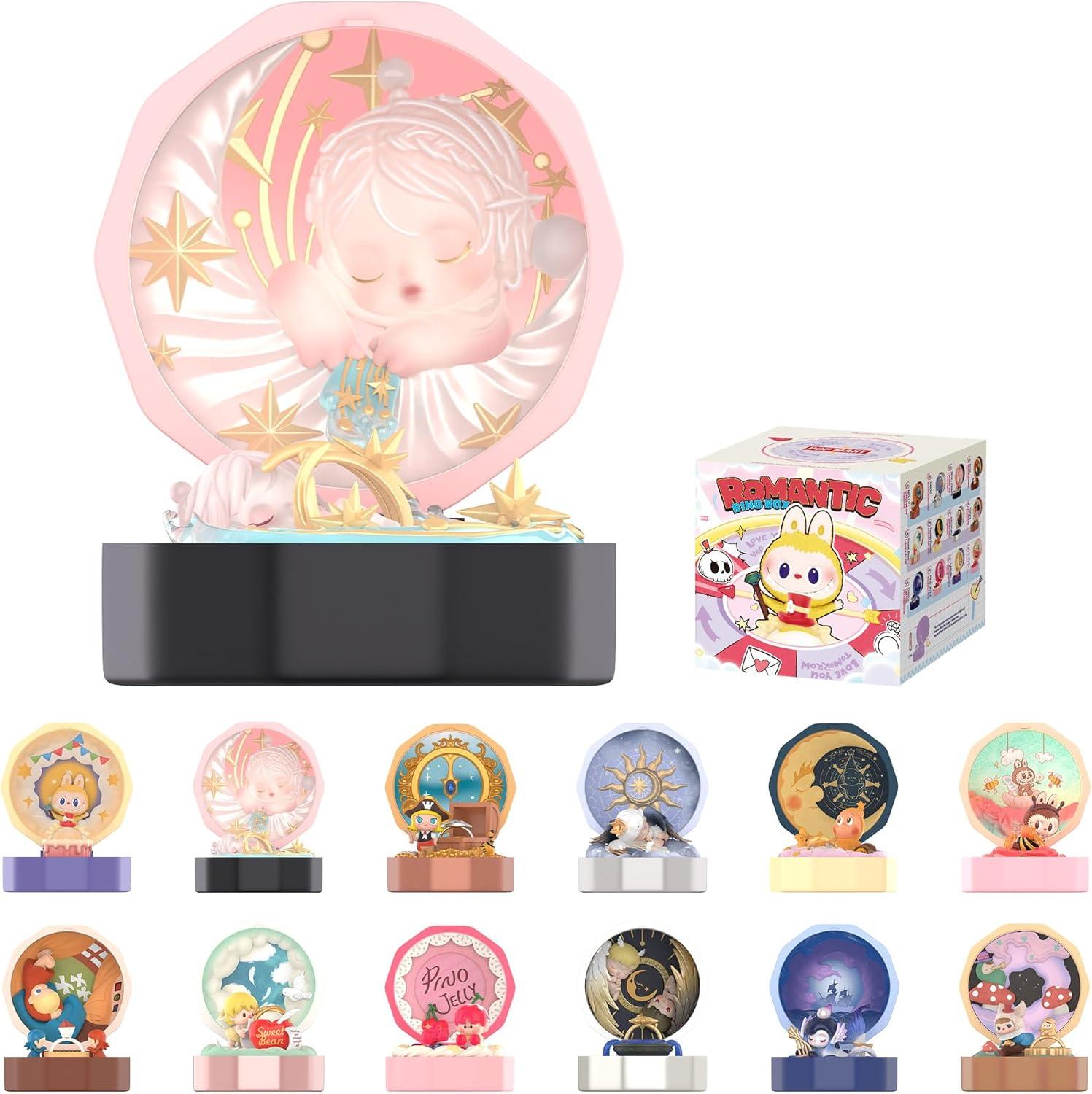imagePOP MART Romantic Ring Box Series 4 Scene Sets Blind Box Figures Collectible Toys Home Decorations Holiday Birthday Gifts for Girls and Boys Whole SetRomantic Ring Box Series 4 Scene Sets