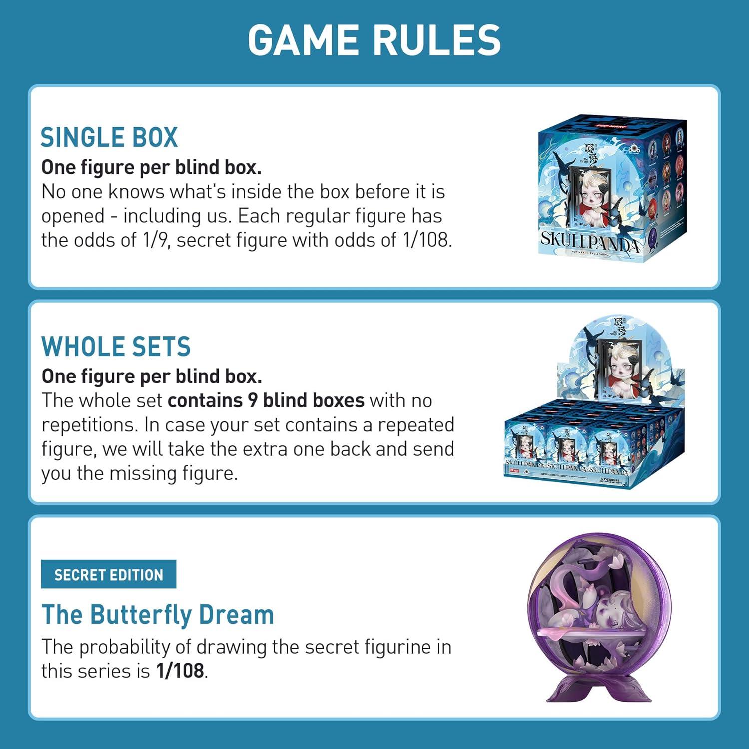 imagePOP MART SKULLPANDA The Mirage Series Figures Blind Box Figures Random Design Mystery Toys for Modern Home Decor Collectible Toy Set for Desk Accessories Single BoxSkullpanda the Mirage Series Figures