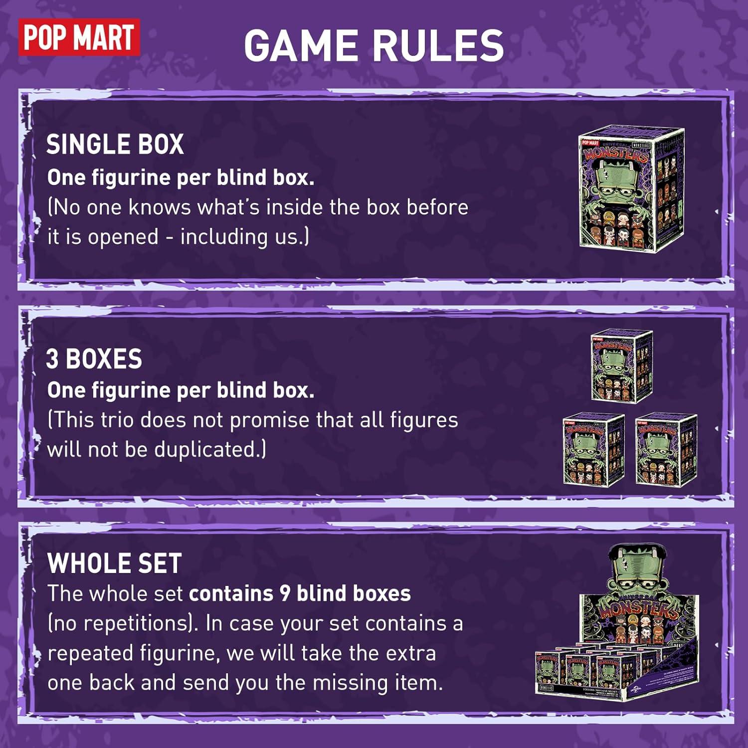 imagePOP MART Universal Monsters Alliance Series Figures Universal Blind Box Figures Random Design Action Figures Collectible Toys Home Decorations Holiday Birthday Gifts Single Box