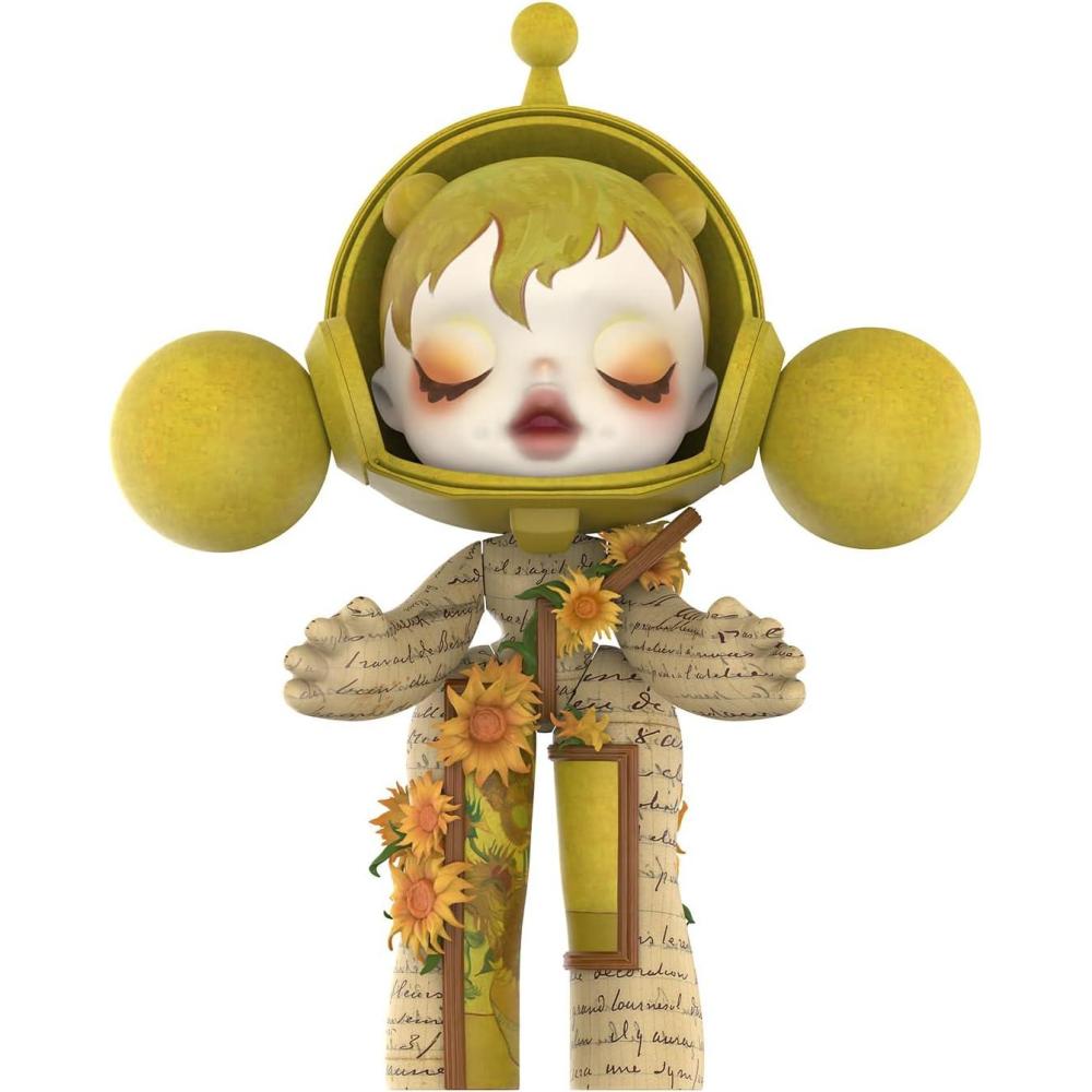 imagePOP MART MEGA  SKULLPANDA 400 Van Gogh Museum Sunflowers Toys for Mordern Home Dcor Collectible Art Toy