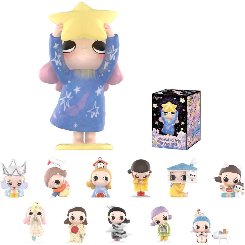 imagePOP MART Nyota Growing up by Your Way Series Figures 12PCs Blind Box Figures Random Design Action Figures Collectible Toys Home Decorations Holiday Birthday Gifts Whole SetNyota Growing Up By Your Way Series Figures
