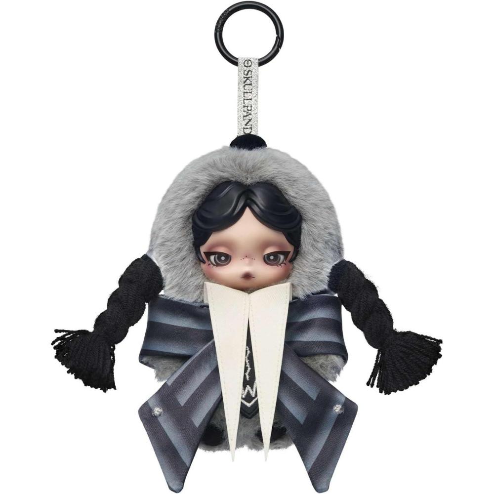 imagePOP MART SKULLPANDA  Wednesday PlushNevermore Academy Uniform Version Collectible Toy Charm Holiday Birthday Gifts for Girls and Boys