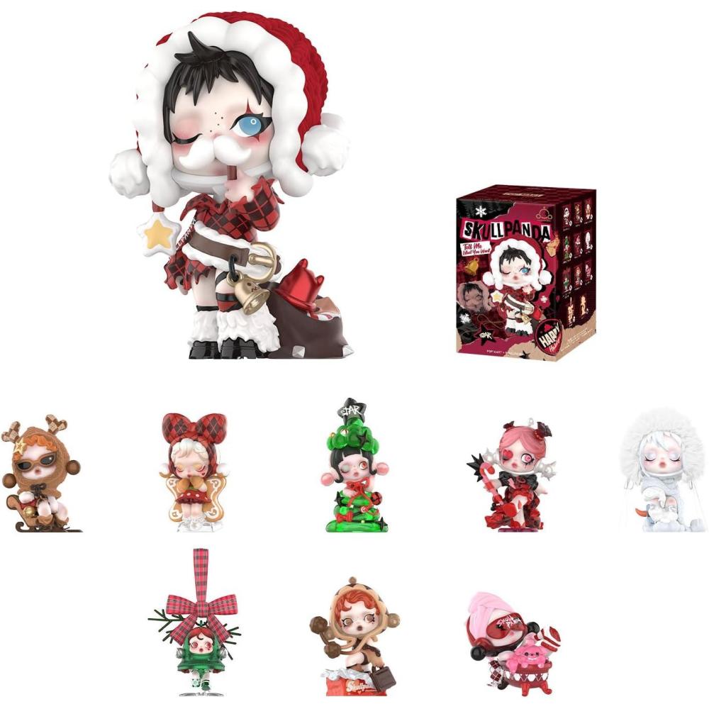 imagePOP MART SKULLPANDA Wishing Time Series Blind Box Figures Random Design Action Figures Collectible Toys Home Decorations Holiday Birthday Gifts Single Box