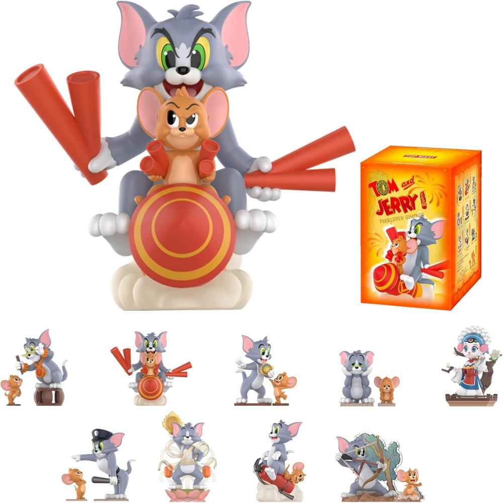 imagePOP MART Tom ampamp Jerry Forbidden Compass Series Figures Collectible Toys Home Decorations Holiday Birthday Gifts for Girls and Boys Single BoxSingle Box