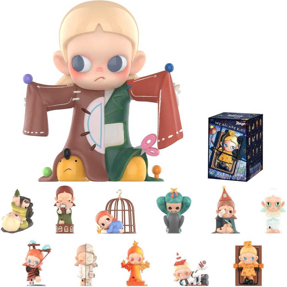 imagePOP MART Zsiga We All are Kids Series Figures Zsiga Blind Box Figures Random Design Action Figures Collectible Toys Home Decorations Holiday Birthday Gifts Single BoxZsiga We All Are Kids