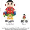 imagePOP MART MEGA Space Molly 400100 Crayon Shinchan Figurines Toys for Mordern Home Dcor Collectible Art Toy