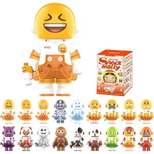 imagePOP MART Mega Space Molly 100  Emoji Series Molly Blind Box Figures Random Design Action Figures Collectible Toys Home Decorations Holiday Birthday Gifts for Girls and Boys Whole SetMega Space Molly 100  Emoji Series