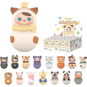 imagePOP MART PUCKY RolyPoly Kitty Series Figures 16PCs PUCKY Blind Box Figures Random Design Action Figures Collectible Toys Home Decorations Holiday Birthday Gifts Whole SetPucky Rolypoly Kitty Series Figures