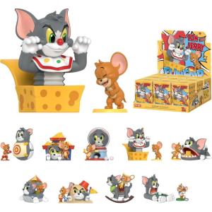 imagePOP MART Tom and Jerry Funfair Series Blind Box Figures Collectible Toys Home Decorations Holiday Birthday Gifts for Girls and Boys Single BoxWhole Set