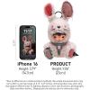 imagePOP MART Hirono Little Hare Plush Doll Pendant Hirono with Bunny Costume Stuffed Animals Stuffed Toy Holiday Birthday Gift for Kids Adults