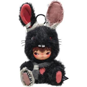 imagePOP MART Hirono Little Hare Plush Doll Pendant Hirono with Bunny Costume Stuffed Animals Stuffed Toy Holiday Birthday Gift for Kids Adults