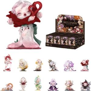 imagePOP MART SKULLPANDA Petals in Four Acts Series Action Figures Blind Box Mystery Box Collectible Toys Home Decorations Holiday Birthday Gifts for Girls and Boys Single BoxWhole Set