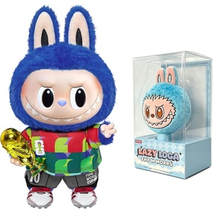 image:imagePOP MART THE Monsters  FIFA Series  Catch the Win Vinyl Face LABUBU Plush Doll  Lazy Yoga Series Plush Cushion Comb